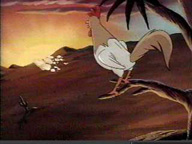 He's a chicken, I tell you, a giant chicken!